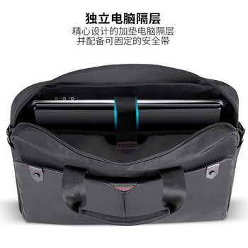 泰格斯（TARGUS）通勤单肩电脑包14英寸商务轻便公文包手提包单斜挎包 黑 514