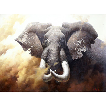 朝鲜油画 功勋画家 朴哲浩 精品《大象无形》