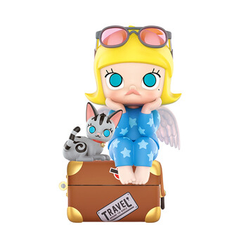 泡泡玛特popmartmolly好想去旅行限量吊卡摆件闺蜜礼物茉莉同款