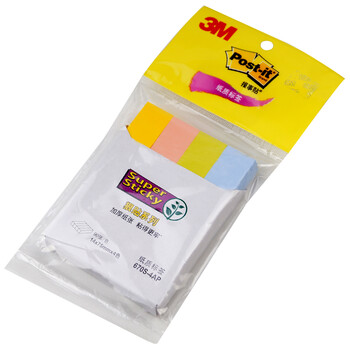 3M 便利贴 报事贴/便条纸/记事贴/便签纸/便签本 办公用品 学习用品文具 670S-4AP 狠贴系列彩色纸质标签