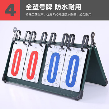 威仕顿记分牌 篮球足球排球羽毛球比赛球类积分翻分计分器牌 钢制四位