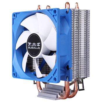 大水牛（BUBALUS）T3L CPU散热器 (2热管/支持Intel/AMD多平台/9cm无光风扇/大散热鳍片组/电脑主机箱风冷)