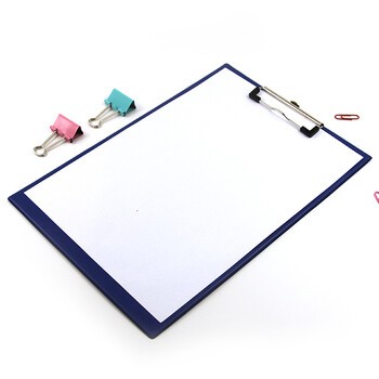 天章办公(TANGO)A4书写板夹/垫板/文件板夹/报告夹/菜单夹PVC全包胶书写垫板/蓝色1个