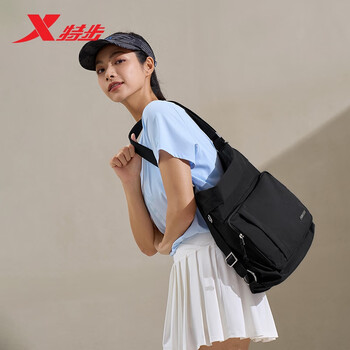 特步运动户外潮流时尚挎包876237130006 黑 均码