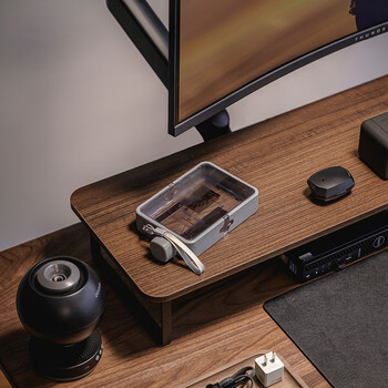 Brateck北弧 显示器增高架 支架增高架 显示器支架 台式电脑桌支架 笔记本支架桌面底座收纳架 G600胡桃棕