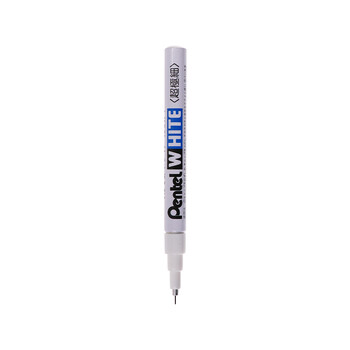派通（Pentel ）油漆笔0.5mm细头针管 汽车补漆划痕修复 油性记号笔 X100W-F 白色