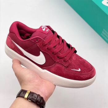 58运动板鞋男酒红低帮dunk百搭潮休闲鞋女莆田自主 force58酒红色 36