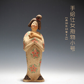 倾尚玉磁中式唐三彩胖妞人佣摆件千娇百媚高水旺大师作品纯手工工艺品