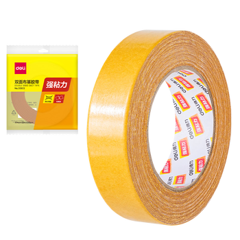 得力（deli）防风强力双面布基胶带防风加厚网格双面胶 30mm*20m*280μm  地毯无痕固定  1卷 30803