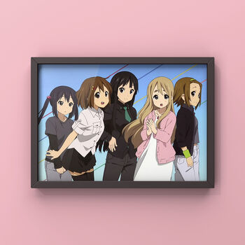 呐喊版呆唯轻音少女平泽唯原稿动漫周边漫画背景画带框挂画 13