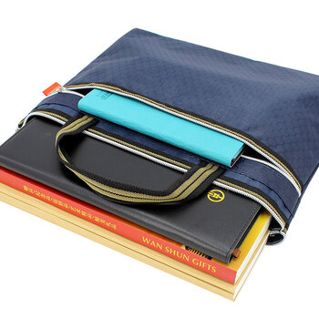 信发 TRNFA TN-2006（黑色）商务A4球纹双层拉边袋/拉链袋/办公文件包/手拎收纳袋/手提公文包资料袋