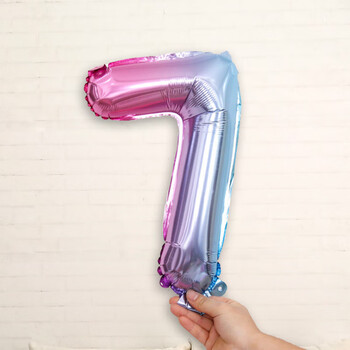 装饰布置炫彩数字铝膜字母气球男宝女宝派对装饰场景 16寸炫彩数字7