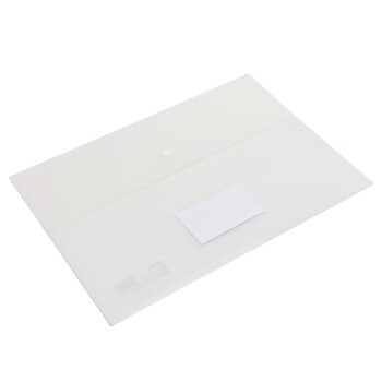 得力(deli)5506 A4透明双面彩色文件袋 按扣资料袋会议袋档案袋  财务票据办公试卷收纳袋 颜色随机 10只装