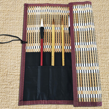 【全网低价,真便宜直播间】芬尚 fx-wf-bl-0812 文房用品 竹制笔帘 毛笔收纳袋大号毛笔帘8支装36*36cm 【全网低价,真便宜直播间】芬尚 fx-wf-bl-0812 文房用品 竹制笔帘 毛笔收纳袋大号毛笔帘8支装36*36cm