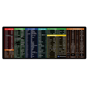 牧佳人超大锁边psdexcel函数常用快捷键游戏鼠标垫办公桌垫黑键