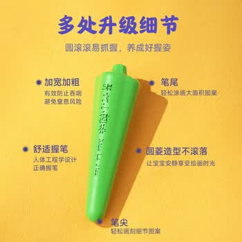 青竹画材（CHINJOO）不脏手蜡笔12色可水洗绘画套装儿童画画涂鸦美术毕业美术写生美育工具画画笔