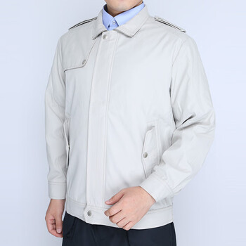 哲汉中建八局工作服夹克商务休闲中国建筑纯色长袖外套ci工装 浅灰色