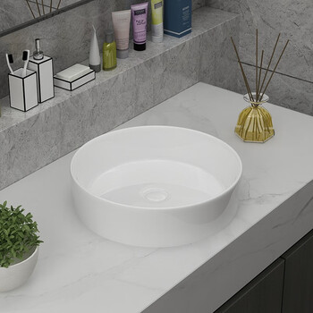 朗享 卫生间洗脸盆陶瓷洗手盆 台上盆 洗脸盆洗面盆洗漱盆圆形洗脸池