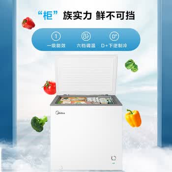 美的(Midea) 200升 冷藏冷冻转换冰柜 家用囤货小冷柜 一级能效 母婴母乳小冰箱 BD/BC-200KMXC(E)