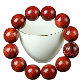 仙引小叶紫檀沉水佛珠手链天然木饰男士手串潮流时尚亥猪款