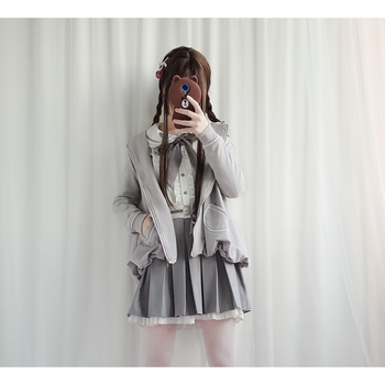 外套 衬衣 裙子 白丝 尾巴 l