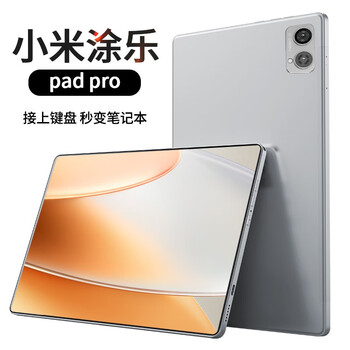 小米涂乐2023款平板电脑12英寸全网通5GWiFi十核超清全面屏网课学习游戏二合一教育Pad 冰霜银 新Pro旗舰16G+128G原装键盘鼠标
