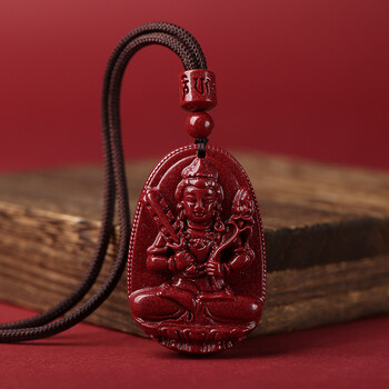 朱砂本命佛吊坠男士朱砂挂件生肖护身符平安符守护神项链女 牛-虚空藏