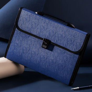 得力(deli)13格A4手提文件包/风琴包/文件夹/资料夹 多层时尚手提会议事务包 办公学习蓝色 得力(deli)13格A4手提文件包/风琴包/文件夹/资料夹 多层时尚手提会议事务包 办公学习蓝色