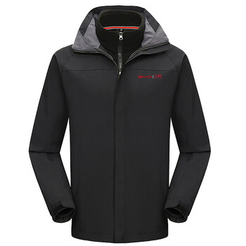 比亚迪工衣外套夹克秋冬季冲锋衣定制三合一工作服男女工装长袖汽车4s