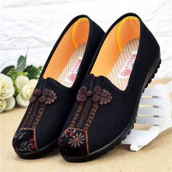 春狂原创品牌小脚老太太鞋老北京布鞋女单鞋中老年妈妈平底透气软底33