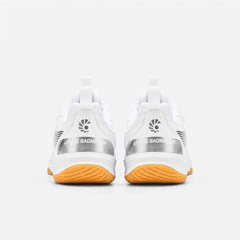 李宁（LI-NING）羽毛球鞋全能王V男女同款减震训练鞋标准白AYTT001-5 白色 42码