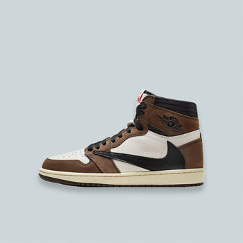 travis scott x air jordan 1 aj1联名ts倒钩深棕鬼脸 cd4487-100