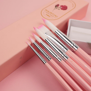 马蒂尼光芒水彩笔水粉画笔套装勾线铺色美术专用纤维毛粉色单支VR71-0