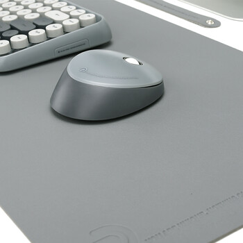 镭拓（Rantopad）S5 鼠标垫超大号 皮质皮革防水桌垫笔记本电脑办公鼠标垫 PU防滑键盘垫 灰色