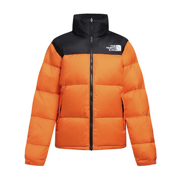 face)羽绒服男士冬季保暖加厚韩版情侣连帽女男款外套2022新款 橙色