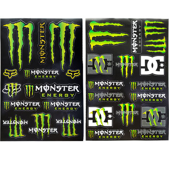 mppmck魔爪贴纸车贴摩托车改装防水反光自行车小牛电动车鬼爪头盔贴花