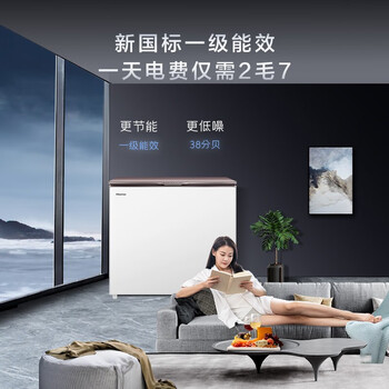 海信（Hisense）205升小型家用冰柜 低温减霜电脑控温冷藏冷冻冷柜 钢化玻璃小冰箱BD/BC-205ZNGUT