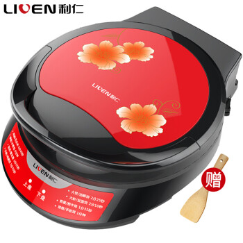 
                                                            利仁（Liven）电饼铛家用双面悬浮加热加深烤盘多功能煎烤机烤肉烙饼锅早餐机蛋糕机LRT-326A                