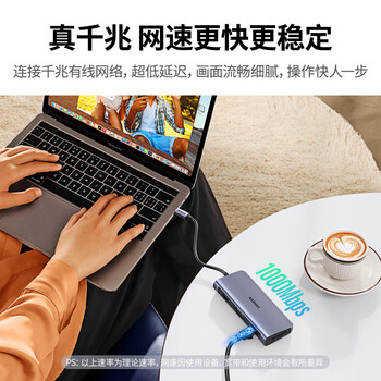 绿联Type-C扩展坞USB-C转HDMI雷电4拓展坞网口转接读卡hub分线器通用苹果15/16华为小米笔记本电脑ipad