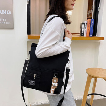 誉禾学生手提补习包儿童补习袋单双肩斜挎书包男女帆布大容量收纳书袋手拎补课包 6165黑色 誉禾学生手提补习包儿童补习袋单双肩斜挎书包男女帆布大容量收纳书袋手拎补课包 6165黑色