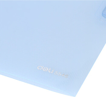 得力（deli）5546半透明蓝色报告夹A4旋转式报告夹资料夹A4透明文件夹 10个/包 ZY 