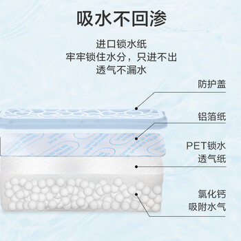 京东京造清爽时代 夹缝除湿盒干燥剂除湿剂衣柜室内房间回南天防潮400ml*2