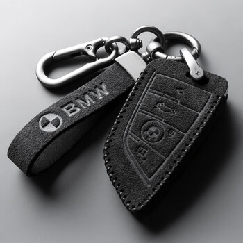 纳仕达宝马5系钥匙套528530lix134563系325系汽车翻毛皮壳扣包可定制