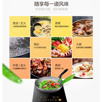 美的（Midea）电磁炉 家用触控式 2200W大功率 智能电磁炉 C22-HT2218HM