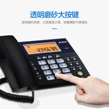 步步高（BBK）无绳电话机 无线座机 子母机 办公家用 大屏大字大按键 三方通话 W101象牙白