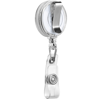 优和（UHOO）透明易拉扣伸缩扣证件卡套 工作牌胸卡夹扣 白色 12个/盒 6706