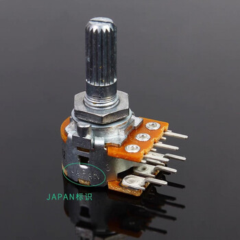 单联16型音量音箱功放电位器a10kb50ka100k原装 双联 b50k 柄长20mm