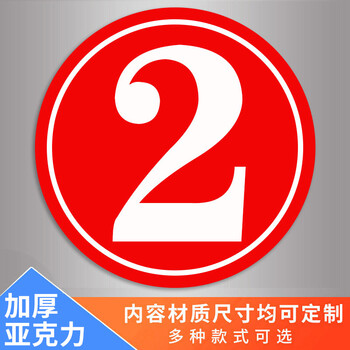 数字号码标识牌电梯口指示牌楼层楼梯阿拉伯数字牌子123456789工厂