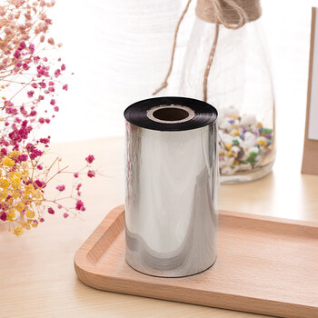 得力(deli)110mm*300m热转印条码机标签机通用型树脂腊基混合基碳带81552（单支装）