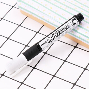 派通(Pentel)彩色圆头油漆笔 防水速干记号笔粗头大字广告笔MMP20 白色单支装 派通(Pentel)彩色圆头油漆笔 防水速干记号笔粗头大字广告笔MMP20 白色单支装